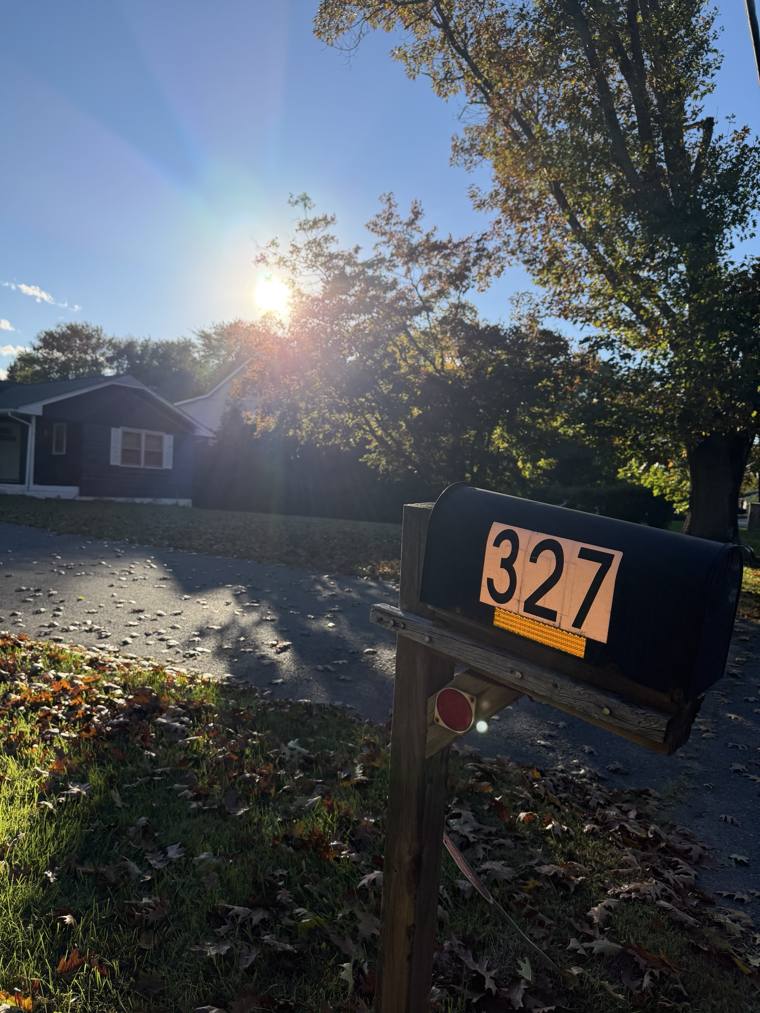 Mailbox 327 on Dr. UV's walk